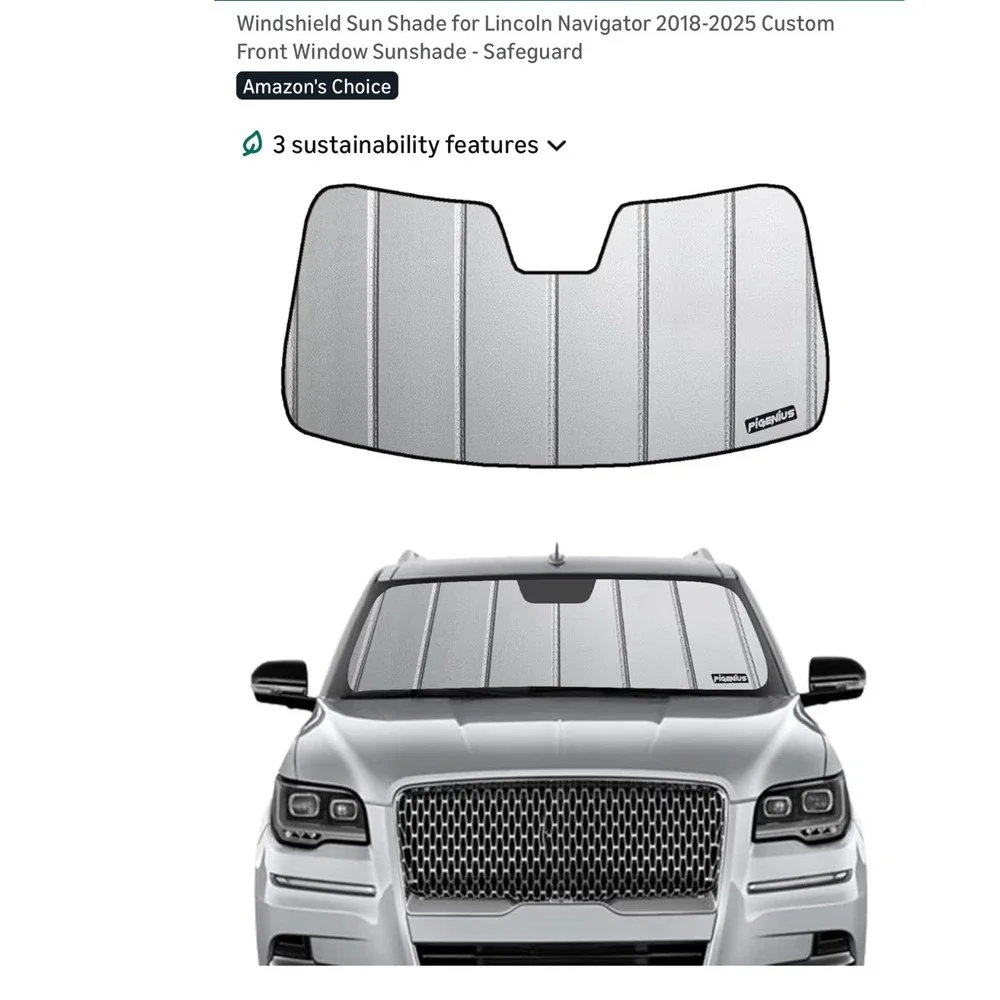Lincoln Navigator 2018-2025 Custom Fit Pigenius Windshield Sun Shade